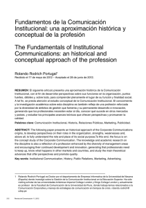 Fundamentos de la comunicación institucional: Una aproximación histórica y conceptual de la profesión