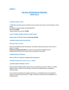 ANEXO 1 TNE 2016: DESCRIPCION DE PROCESOS.  (WWW.TNE.CL)