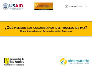 2013 nov 25 Primera Encuesta Nacional sobre el Proceso de Paz