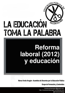 Reforma laboral y Educación. (pdf)