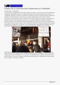 Crónica de la concentración Antifascista en Valladolid