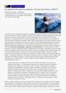 La amenaza de guerra nuclear: ¿Corea del Norte o EEUU?