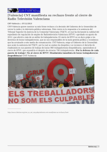 [Valencia] CNT manifiesta su rechazo frente al cierre de