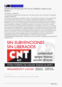 [Valencia] Victoria de CNT en el conflicto contra Casa Romeo