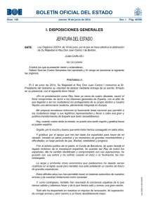 BOLETÍN OFICIAL DEL ESTADO JEFATURA DEL ESTADO I. DISPOSICIONES GENERALES 6476
