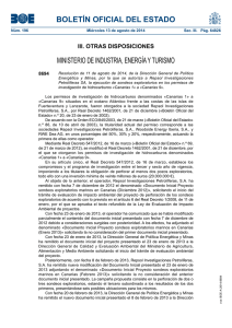 BOLETÍN OFICIAL DEL ESTADO MINISTERIO DE INDUSTRIA, ENERGÍA Y TURISMO 8694