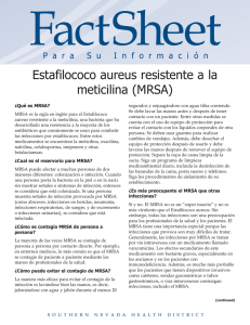 Estafilococo aureus resistente a la meticilina (MRSA)