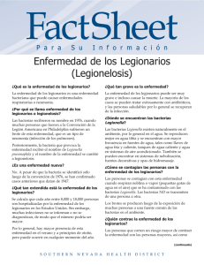 Enfermedad de los Legionarios (Legionelosis)