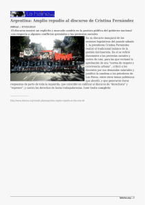Argentina: Amplio repudio al discurso de Cristina Fernández