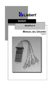 Liebert SiteNet MultiPort 4 User Manual - Spanish (R07/06) (SL-51535SP)