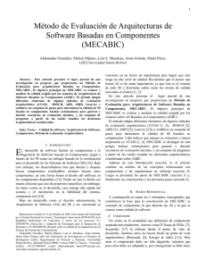 Método de Evaluación de Arquitecturas de Software Basadas en Componentes (MECABIC)