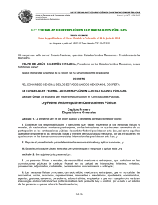 LEY FEDERAL ANTICORRUPCIÓN EN CONTRATACIONES PÚBLICAS