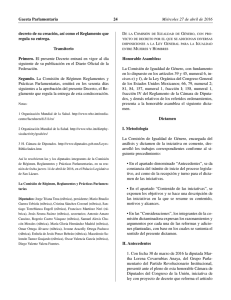 decreto de su creaci&oacute;n, as&iacute; como el Reglamento que D C