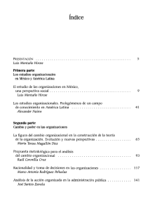 Indice Los estudios organizacionales en México América Latina