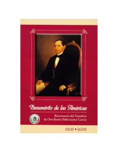BENEMÉRITO DE LAS AMÉRICAS. Bicentenario del Natalicio de Don Benito Pablo Juárez García. (1806 - 2006).