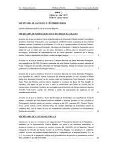 INDICE PRIMERA SECCION PODER EJECUTIVO SECRETARIA DE HACIENDA Y CREDITO PUBLICO