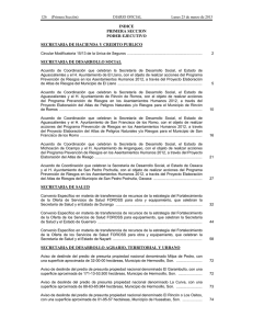 INDICE PRIMERA SECCION PODER EJECUTIVO SECRETARIA DE HACIENDA Y CREDITO PUBLICO