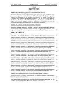 INDICE PRIMERA SECCION PODER EJECUTIVO SECRETARIA DE MEDIO AMBIENTE Y RECURSOS NATURALES