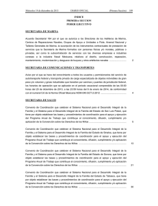 INDICE PRIMERA SECCION PODER EJECUTIVO SECRETARIA DE MARINA