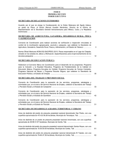 INDICE PRIMERA SECCION PODER EJECUTIVO SECRETARIA DE RELACIONES EXTERIORES