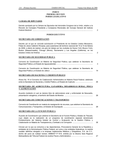 INDICE PRIMERA SECCION PODER LEGISLATIVO CAMARA DE DIPUTADOS