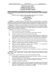 SEGUNDA SECCION PODER LEGISLATIVO CAMARA DE DIPUTADOS