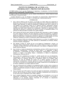 INSTITUTO FEDERAL DE ACCESO A LA INFORMACION Y PROTECCION DE DATOS