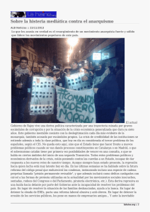 Sobre la histeria mediática contra el anarquismo