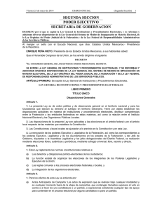 SEGUNDA SECCION PODER EJECUTIVO SECRETARIA DE GOBERNACION