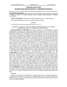 TERCERA SECCION SECRETARIA DE HACIENDA Y CREDITO PUBLICO