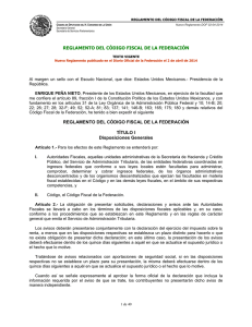 REGLAMENTO DEL CÓDIGO FISCAL DE LA FEDERACIÓN