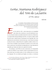 Doña Mar ana Rodríguez del Toro de Lazarín 1775-1821 Paola Dada
