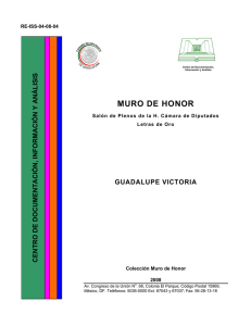 MURO DE HONOR GUADALUPE VICTORIA S