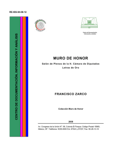 MURO DE HONOR FRANCISCO ZARCO S