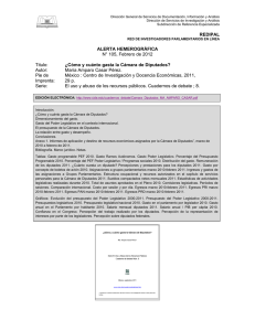 Titulo: ¿Cómo y cuánto gasta la Cámara de Diputados?