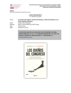 Título: Los dueños del Congreso: historias de dinastías, y tráfico de influencias en el Poder Legislativo Mexicano