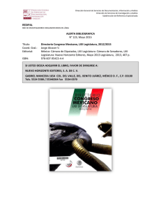 Título: Directorio Congreso Mexicano, LXII Legislatura, 2012/2015 Coord. Gral.: Jorge Alcocer V.