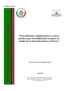 Procedimientos administrativos y marco jurídico para la modificación de planes de estudio de la educación básica en México