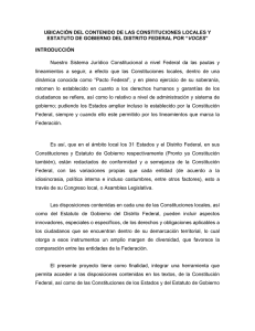 UBICACIÓN DEL CONTENIDO DE LAS CONSTITUCIONES LOCALES Y VOCES  INTRODUCCIÓN