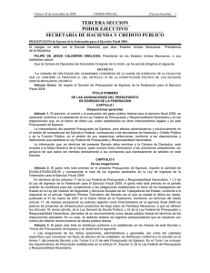 TERCERA SECCION PODER EJECUTIVO SECRETARIA DE HACIENDA Y CREDITO PUBLICO