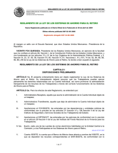 REGLAMENTO DE LA LEY DE LOS SISTEMAS DE AHORRO PARA...