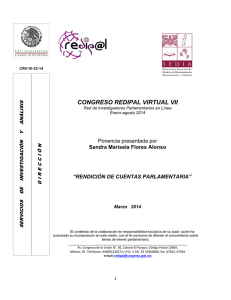 &ldquo;RENDICI&Oacute;N DE CUENTAS PARLAMENTARIA&rdquo;