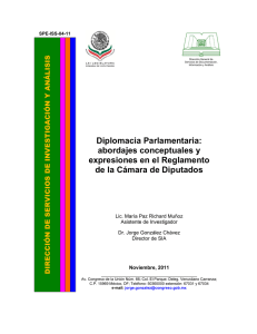 Diplomacia Parlamentaria: abordajes conceptuales y expresiones en el Reglamento de la Cámara de Diputados