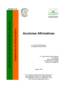 Acciones Afirmativas.