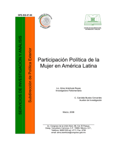 Participación Política de la Mujer en América Latina.