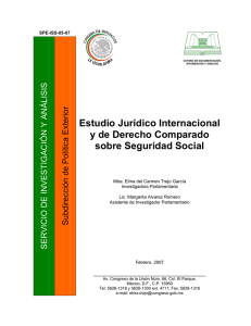 Estudio Jurídico Internacional y de Derecho Comparado sobre Seguridad Social.