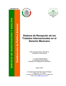 Sistema de Recepción de los Tratados Internacionales en el Derecho Mexicano.