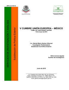 V CUMBRE UNIÓN EUROPEA – MÉXICO. COMILLAS, SANTANDER, ESPAÑA. 16 de mayo de 2010.