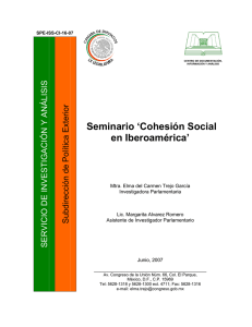 Seminario ‘Cohesión Social en Iberoamérica’.