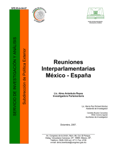 Reuniones Interparlamentarias México – España.